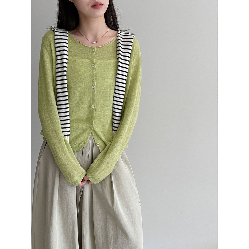 Luxi Heavy Industry 100% Wool Gentle and Soft Knitted Cardigan for Women 2026 Spring Lazy Style Sweater Ss992 Luxi Heavy Industry 100% Wool Gentle and Soft Knitted Cardigan for Women 2026 Spring Lazy Style Sweater Ss992
