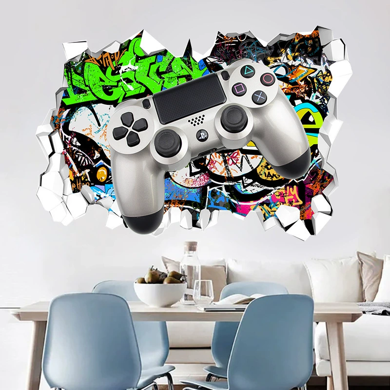 Amazon геймпад игровой консоли мультфильм крутой граффити аниме водонепроницаемый настенный наклейка постер наклейки для спальни общежития