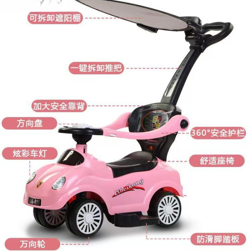 Niños de 1 - 3 años de edad torsión universal rueda anti-rollover coche de bebé patinaje de cuatro ruedas empuje patinaje coche de juguete