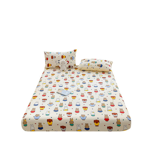 New pure cotton single product sheets, sheets, 100% cotton fitted sheets, pillowcases, children's cartoon small fresh bedding wholesale