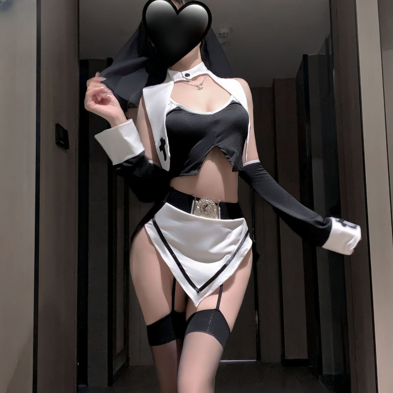 Plus Size Sexy Lingerie Sexy Role Play Cut Out Uniform Free of Taking Off Slit Temptation Suit Sex Toy Qqny