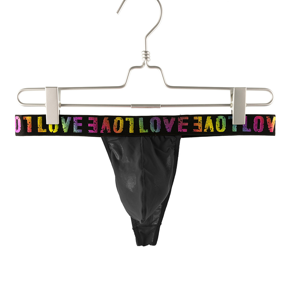 String pour homme, sept couleurs, en stock, transfrontalier, sous-vêtements sexy pour jeunes, t-shirt côtelé taille basse B889_voghion.com