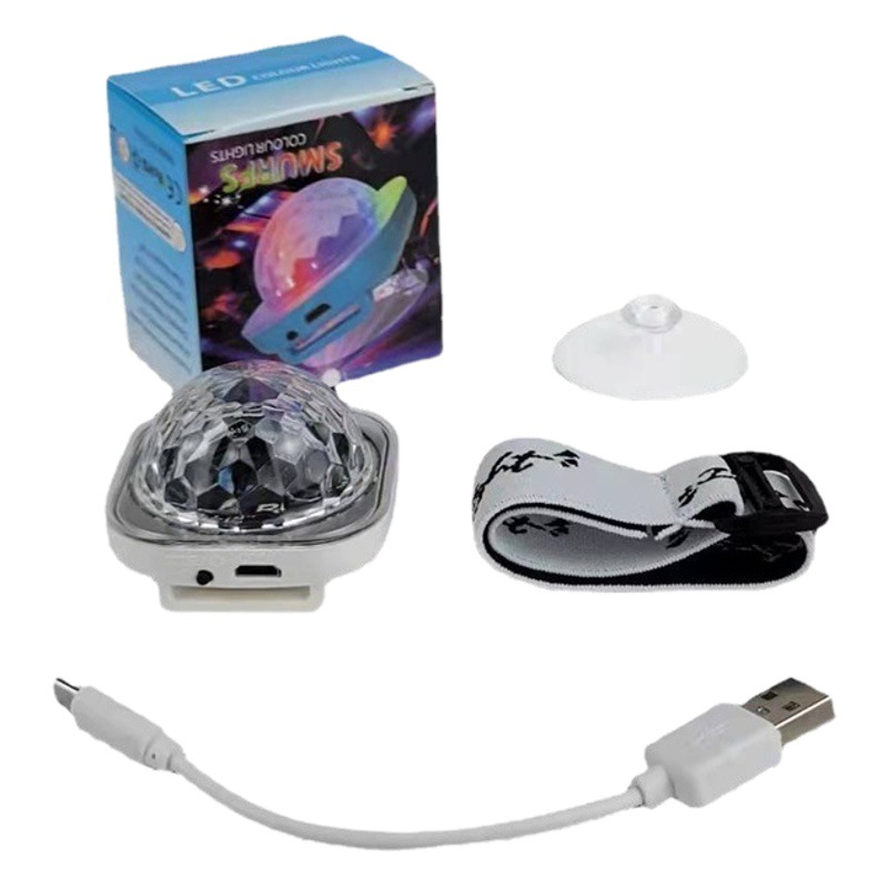 Exquisita pulsera USB lámpara de succión de coche BOLA MÁGICA lámpara de escenario colorido puede usar lámpara de reloj