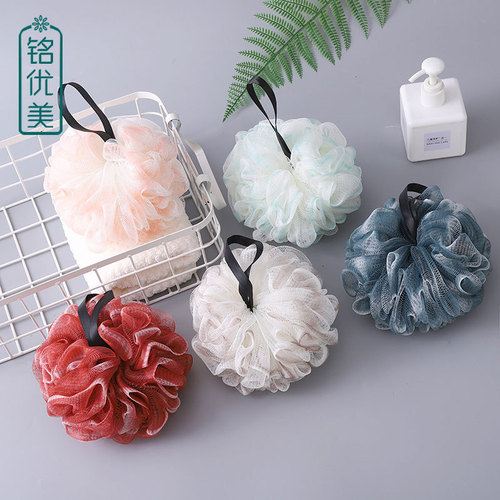 Bathroom Bath Ball Household Large High-Grade Non-Dispersing Bath Flowers PE Bath Ball Shower Tool Soft Bathing Supplies Wholesale
