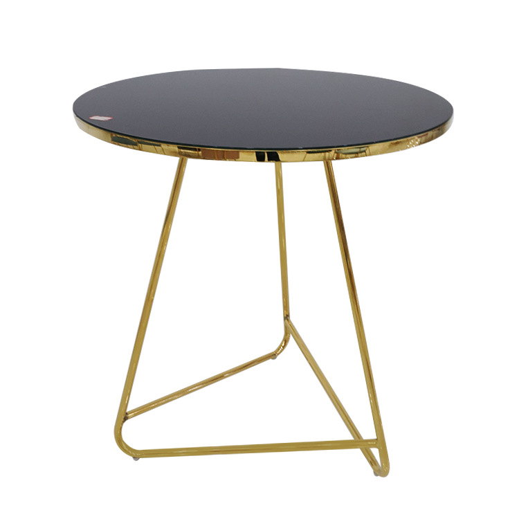 Mesa de café de vidrio exportada mesa de té lujosa moderna simple mesa de té de vidrio templado redondo sensación de alto nivel