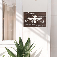 新款fun-f29卡通創意蜜蜂標語welcome to my home家居裝飾牆貼紙