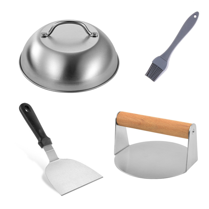 Amazon hamburguesa prensa de carne de acero inoxidable 304 prensa de pastel barbacoa suministros traje de barbacoa al aire libre