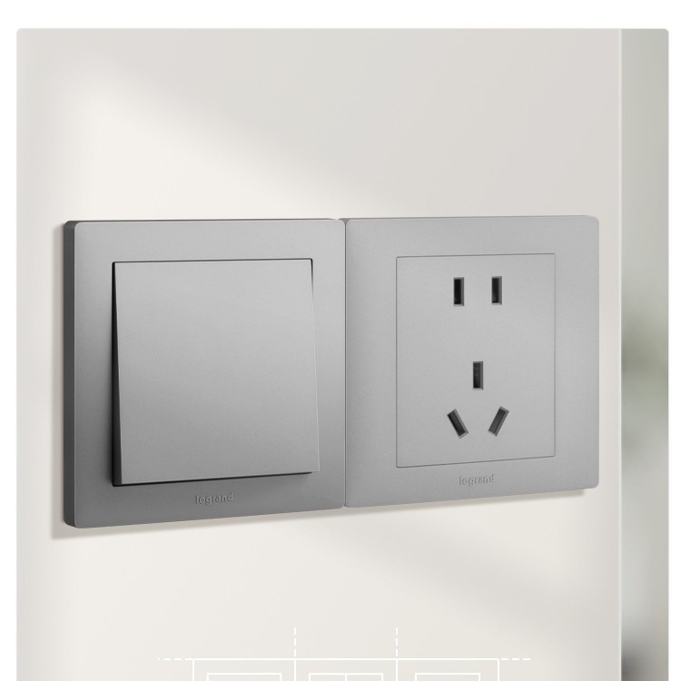 Roglang Boyun Magnolia Blanco ingeniería 86 tipo Blanco panel de toma de interruptor de una abertura de cinco agujeros de enchufe de pared