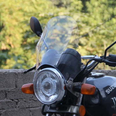 Motorcycle Modified Windshield Motorcycle Round Light Suitable for Deflector Windshield 3mm Thickeneded One-Piece Drop Shipping (Motorcycle front windshield) - transparent