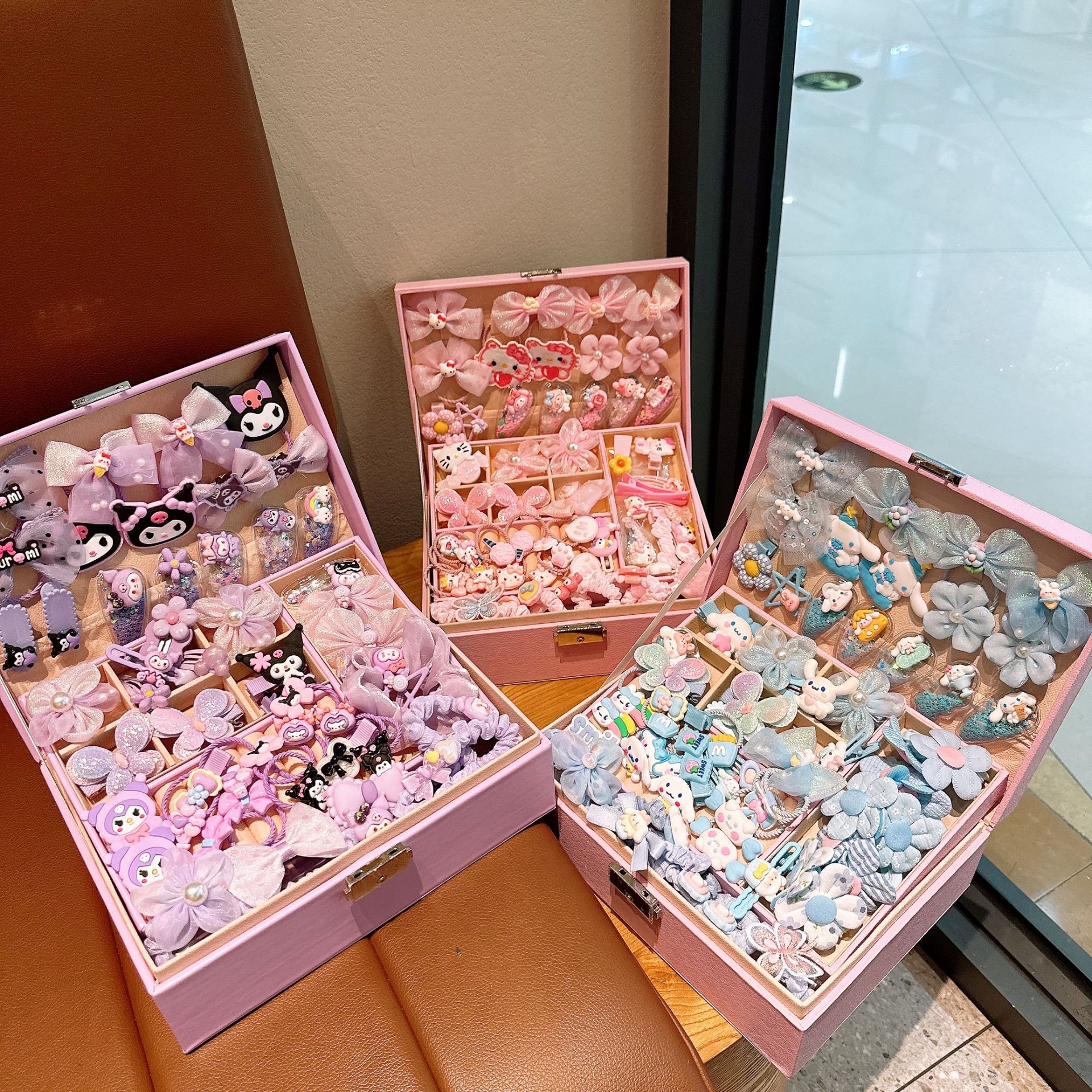 Regalos de cumpleaños de la escuela para niñas, regalos para niños, cajas de regalo, clipes de cabello, cajas de banda de goma para niñas, joyas para el cabello