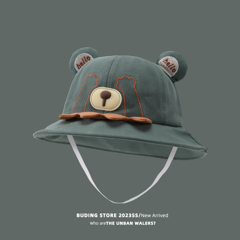 Sombreros para bebés primavera y otoño sombreros para bebés sombreros para bebés varones sombreros para bebés osos sombreros para niños al aire libre sombreros de pescadores