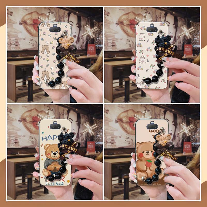 Suitable for Sony Mobile phone shell texture high-end black pearl ornaments dustproof trendy cute men's and women's luxury heat dissipation