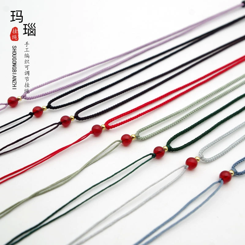 Строка кулон ремешок Нефритовая веревка ручной работы Нефритовое Ожерелье Веревка недоуздок кулон веревка регулируемый шнурок ювелирных изделий