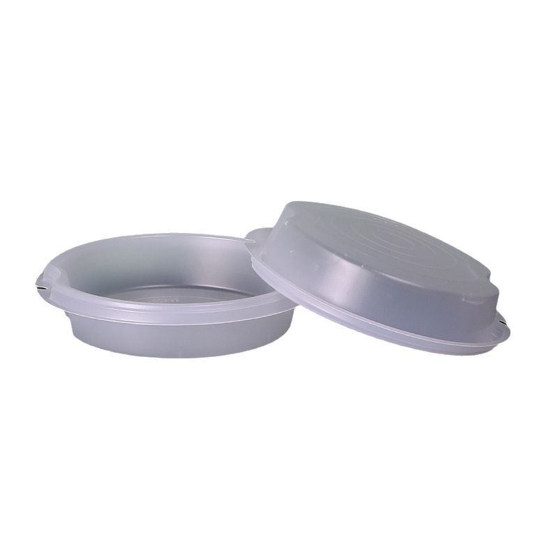 Caja de almuerzo desechable Lvbaokang, caja de embalaje de soporte interior, plato interior, cuenco redondo, caja bento de doble capa, compartimento de tazón a prueba de fugas para llevar