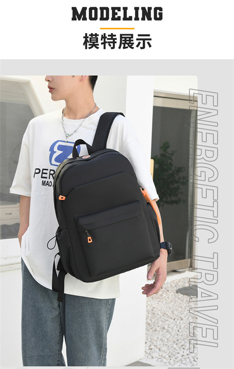 2023 New leather film backpack Summer Trend Men's and women's large-capacity student computer bag school bag undefined