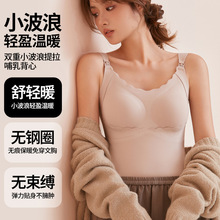 孕妇保暖背心打底吊带孕妇装新款秋冬厚加绒孕妇哺乳开扣哺乳内衣