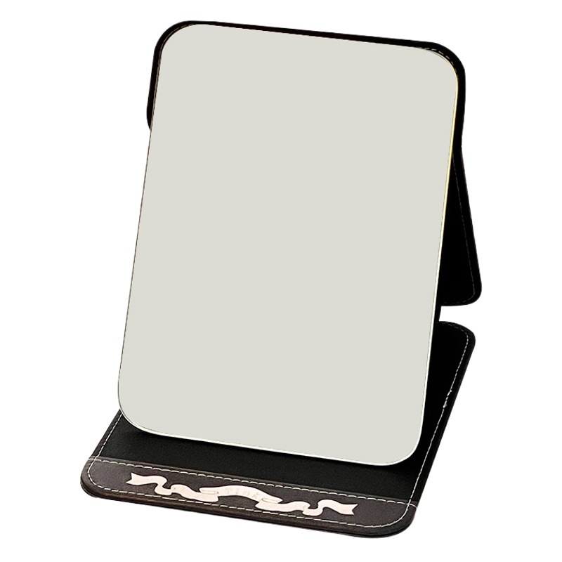 Original espejo de maquillaje de conejo espejo plegable Escritorio de escritorio portátil simple HD dormitorio princesa vestidor