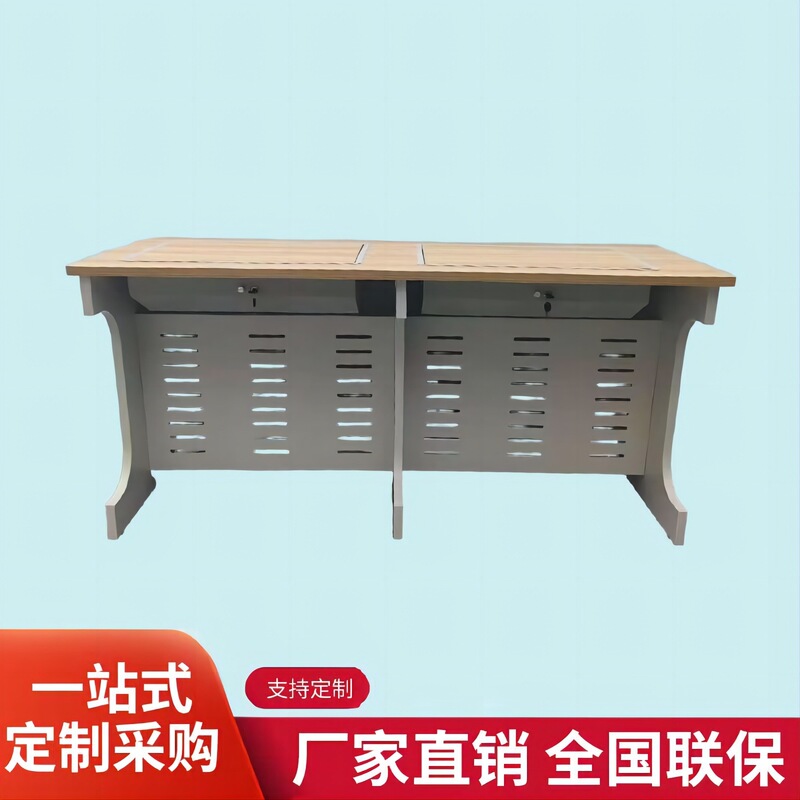 Hidden Display Flip Computer Desk Hubei Steel Manual New Dalian Computer Room Multifunctional Training Table