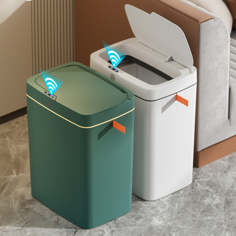 スマート開蓋ゴミ箱は触らないで自動的に包装します。スマートゴミ箱トイレの自動ゴミ収納桶です。|undefined