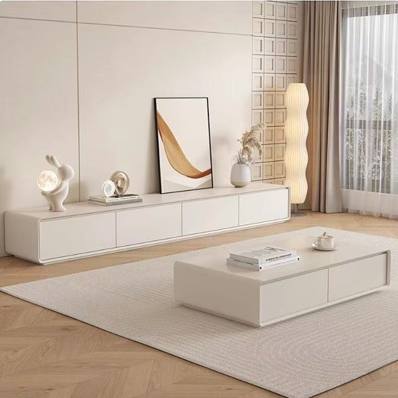 Kk Living Room Simple Tv Cabinet with Hollow Back Floor-Standing Tv Cabinet Coffee Table for Living Room Solid Wood Tv Cabinet