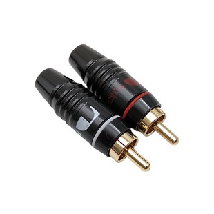 Copper needle gold-plated welding assembled middle RCA lotus plug audio speaker welding AV audio video head aluminum shell