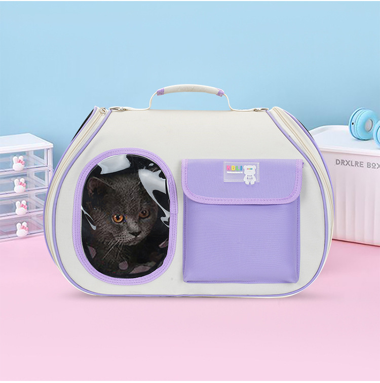 国境を越えた猫バッグの外にバッグを持って携帯しているペットバッグの大容量シングル肩が犬バッグにまたがって外に出ている猫バッグ|undefined