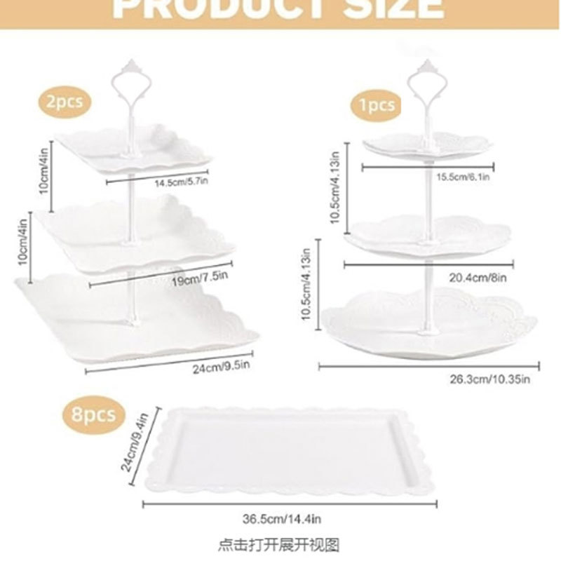 Estilo nórdico soporte de postre multi-capa soporte de la torta de la sala de estar mesa de café merienda plato Plato de frutas combinación merienda Candy soporte de exhibición