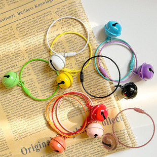 DIY candy color Bell keychain color paint wire ring student schoolbag pendant small gift doll ornaments