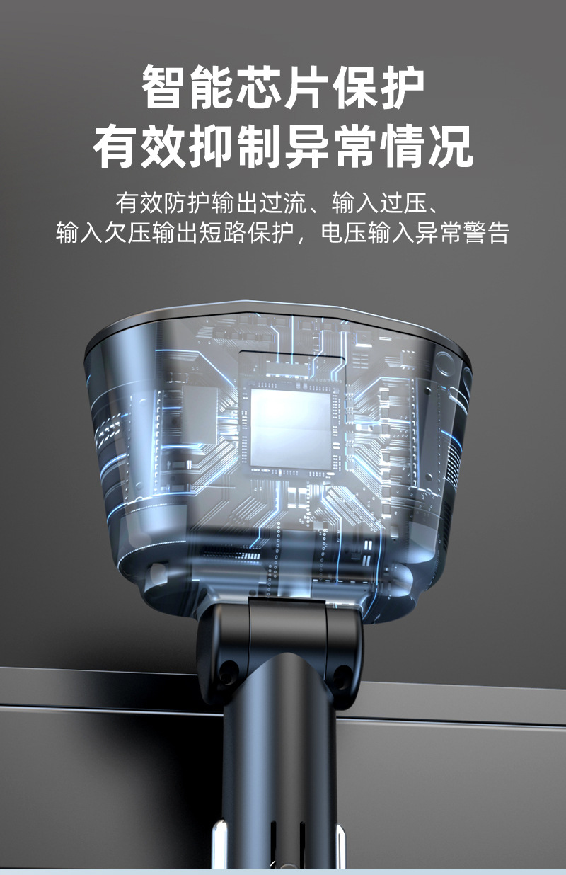 Car Charger for Mobile Phones, Cigarette Lighter Adapter with Six Ports, Dual Expansion Car Adapter, Super Fast Charging, Can Connect Dash Cam