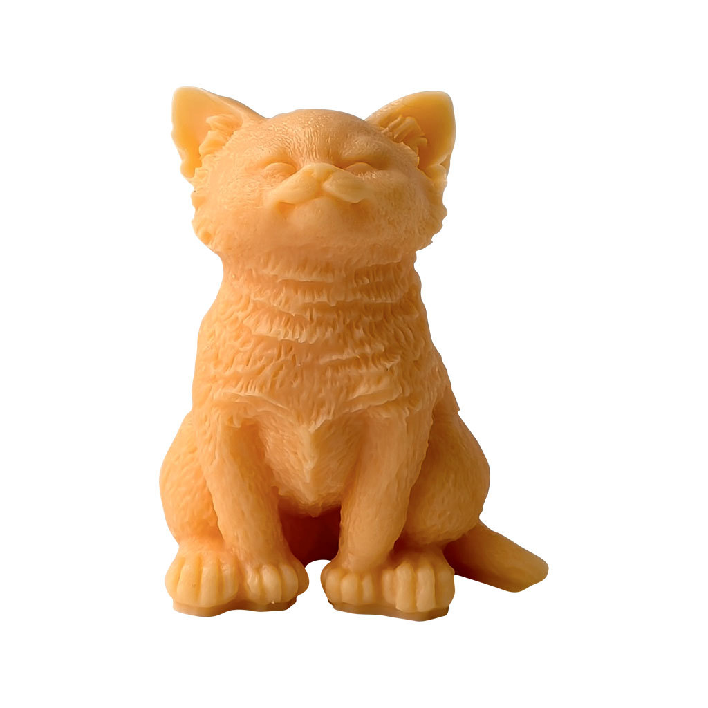 Jiahuimei gatito grande molde de silicona tridimensional animal sentado gato aromaterapia vela yeso decoración herramienta abrasiva