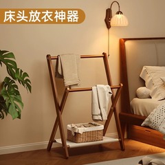 挂衣架卧室家用落地次净衣架2025新款小型床边衣帽架晚上放衣神器