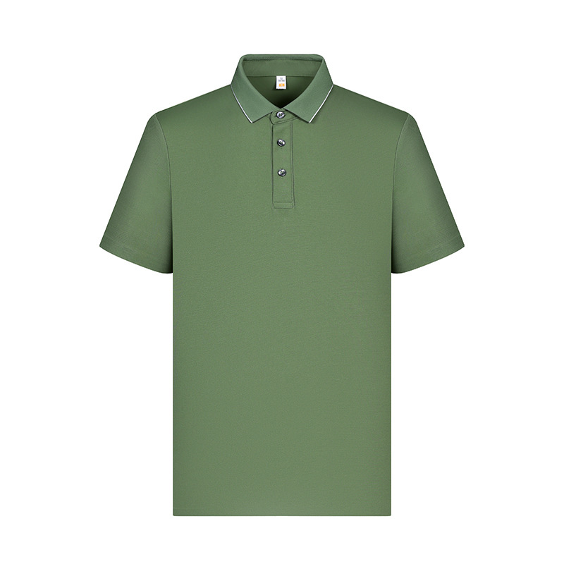 Lujo ligero 60 Soro, antibacteriano de manga corta, solapa de verano, camisa publicitaria, camiseta de algodón de poliéster, ropa de trabajo, ropa de trabajo personalizada