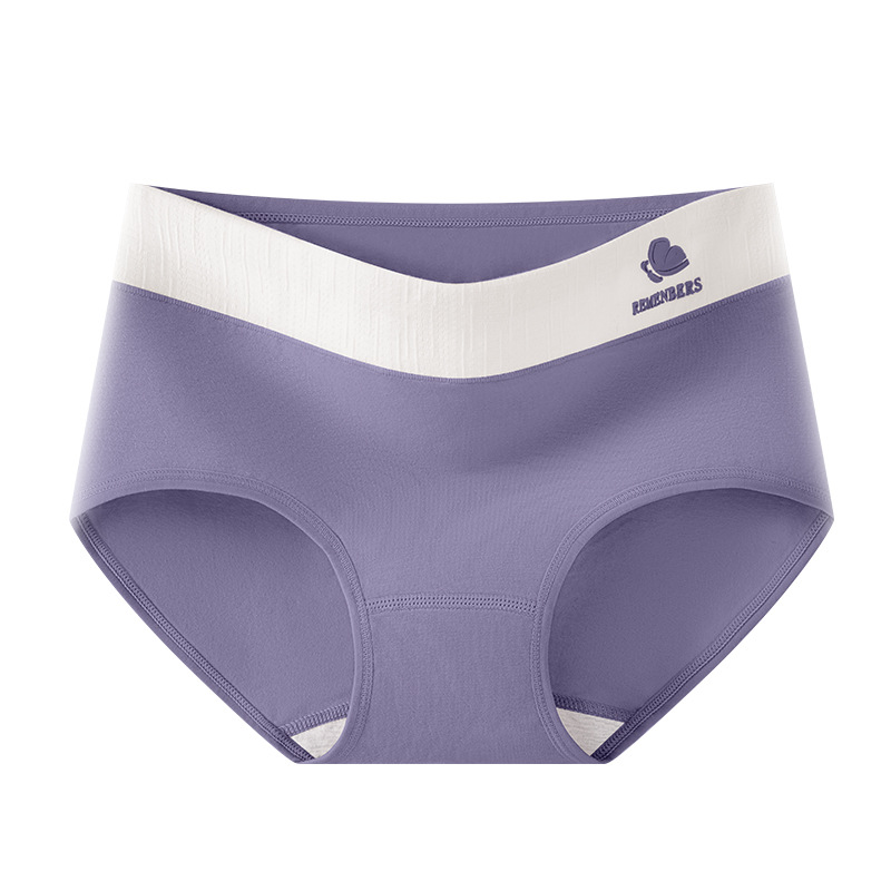 Una categoría de ropa interior de contraste de cintura media de algodón puro 10A entrepierna antibacteriana nuevo estilo de algodón puro sin costuras, transpirable y agradable para la piel