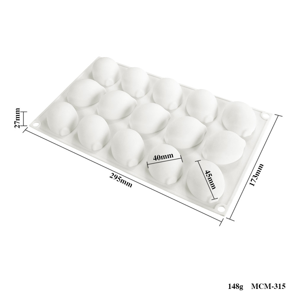 Melocotón manzana pera simulación fruta mousse pastel molde de silicona limón piña mango naranja cereza molde de postre