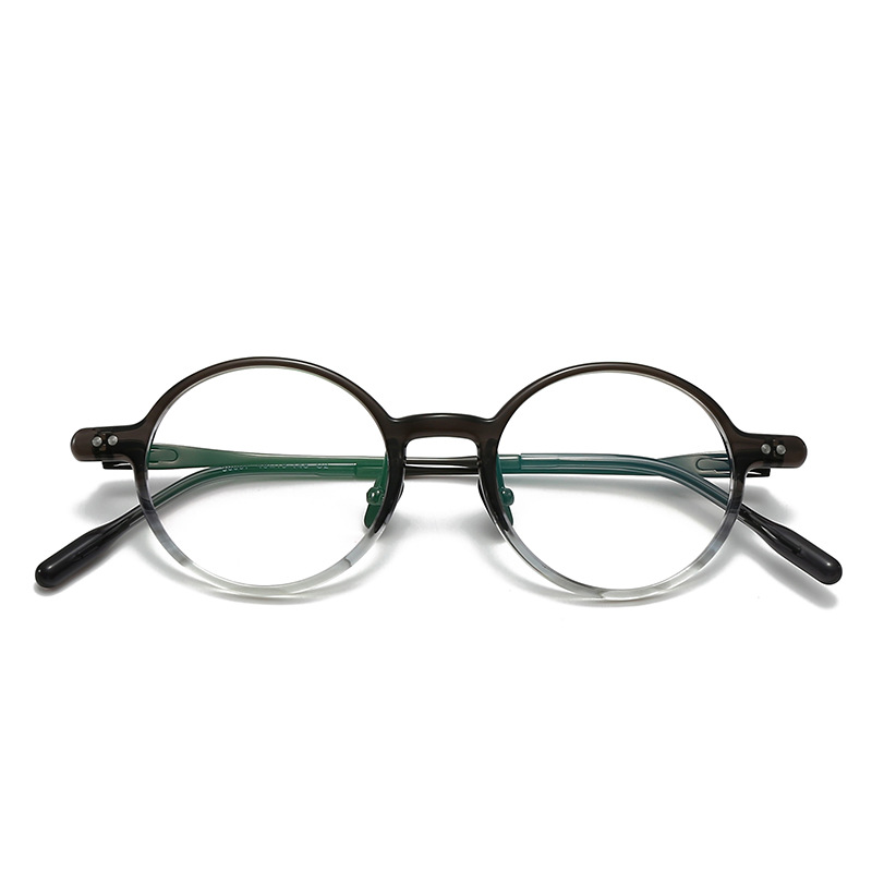 Gafas de madera STUDIOMUKU sin engorroso marco decorativo marco de gafas marco redondo simple marco de gafas de placa