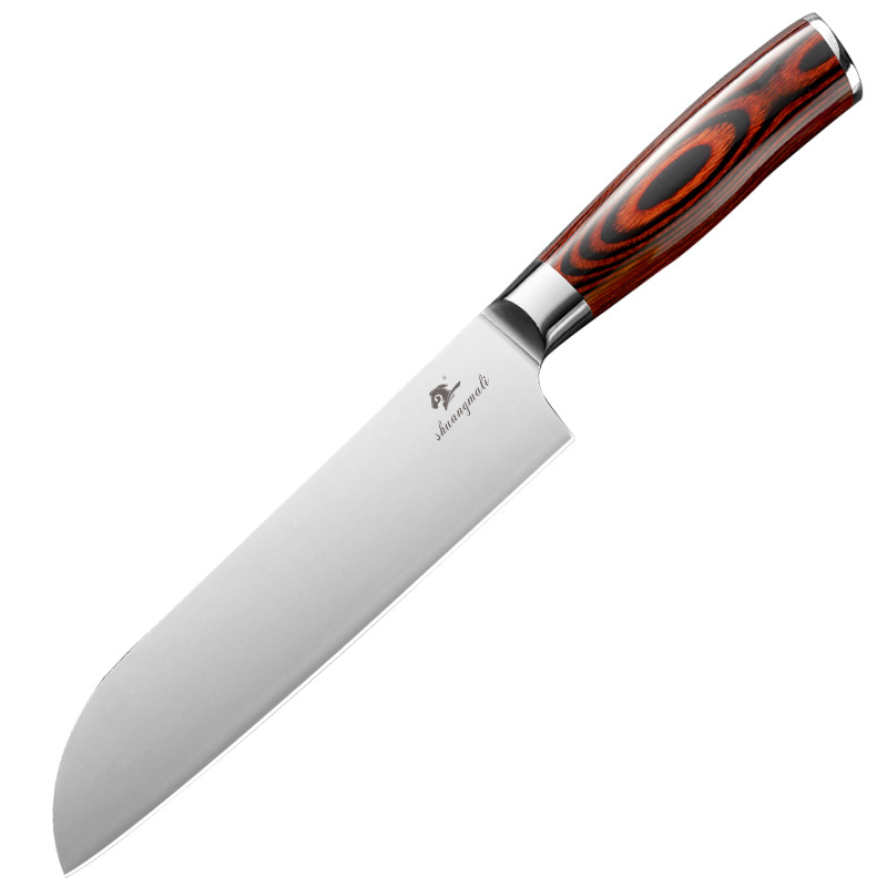 Cuchillo de estilo japonés 9Cr18MoV material afilado y duradero cuchillo de cocina en stock compra por lotes