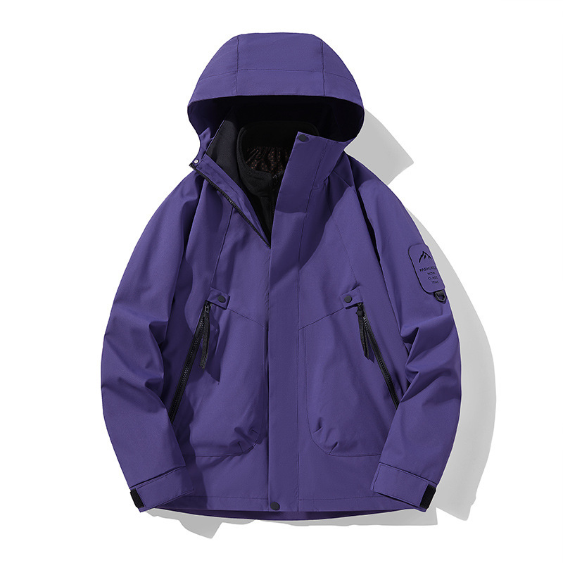 新款冲锋衣女三合一防风防水户外登山服男可拆卸外套团购定制logo|undefined