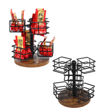 定制加工铁制茶包糖包咖啡包展示架 可选装餐厅茶袋架