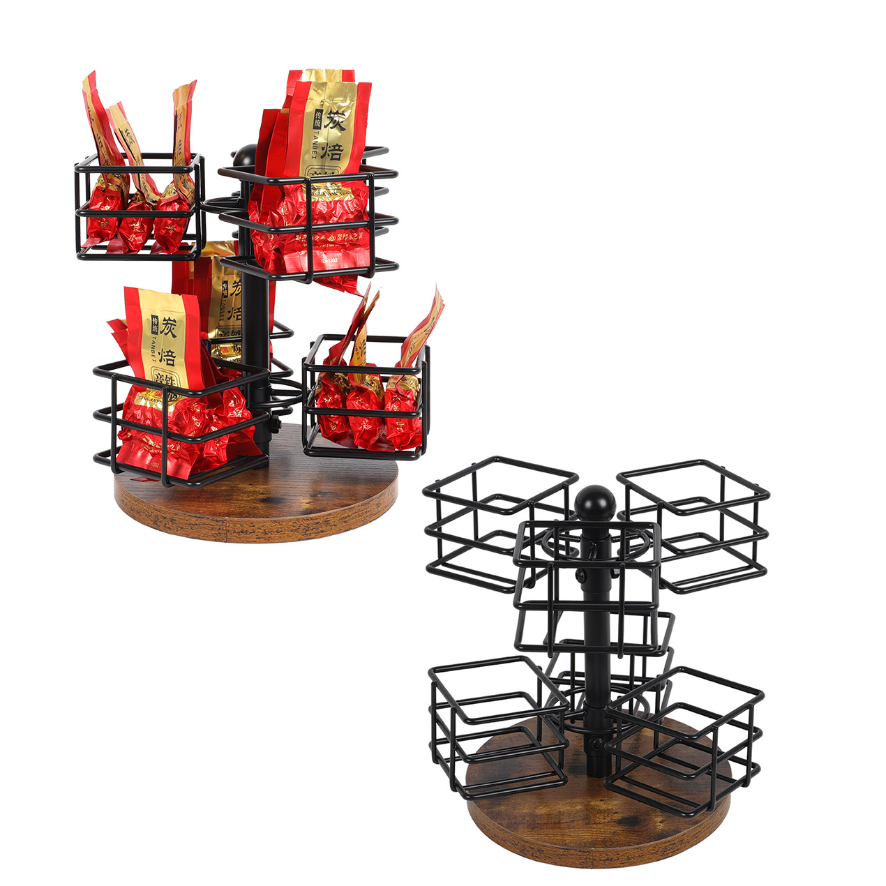 定制加工铁制茶包糖包咖啡包展示架 可选装餐厅茶袋架