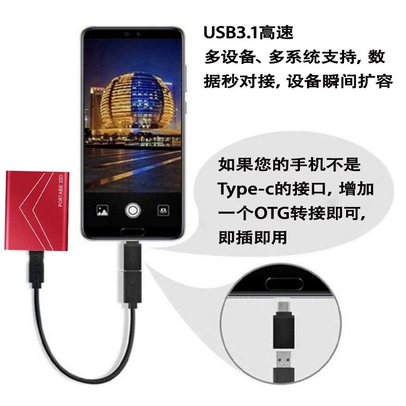 Высокоскоростной металлический мобильный USB-накопитель, 500 ГБ, 256 ГБ