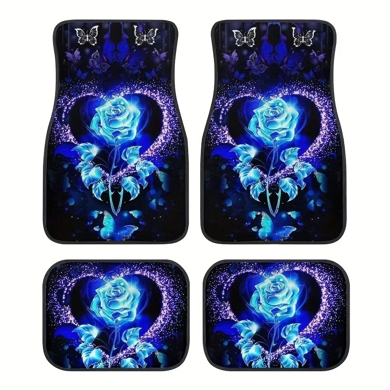 Cross-Border Temu Car Floor Mats, Stain-Resistant and Easy to Care For, Four-Piece Set of Non-Slip Mats, Retro Nordic Style Soft Diatom Mud Floor Mats
