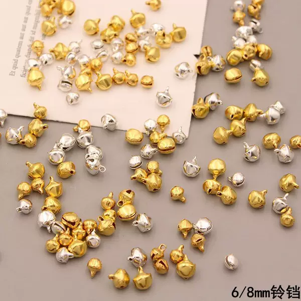 Small bell open bell iron bell DIY jewelry accessories antique hairpin ribbon decorative pendant accessories
