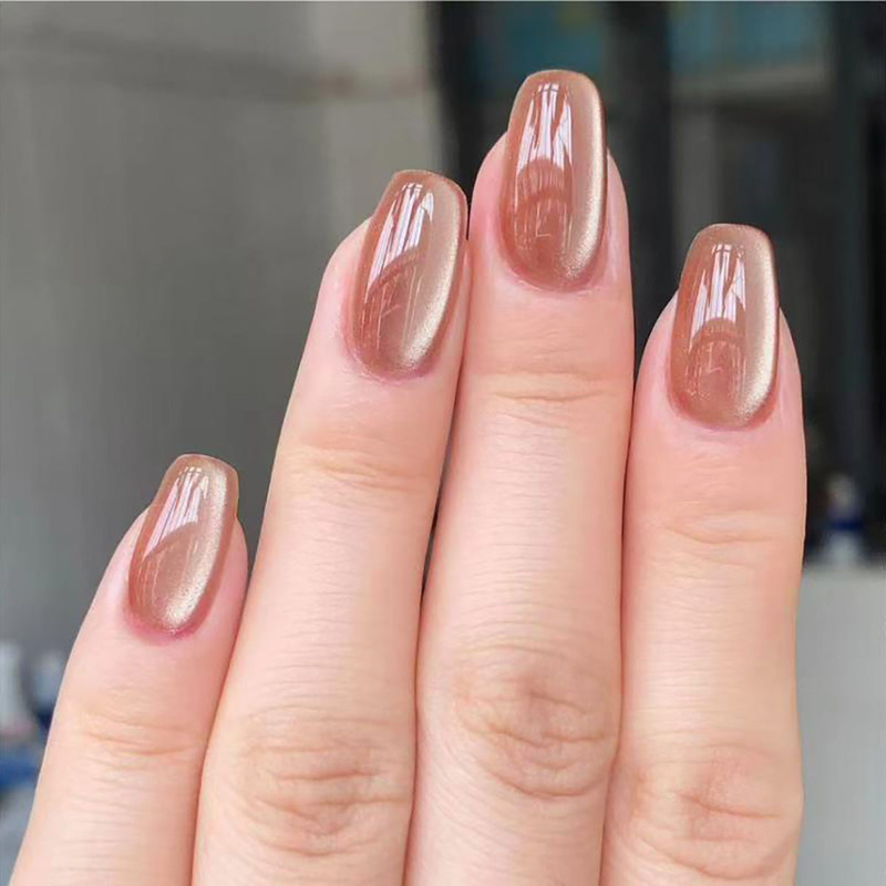 Advanced flash sweet cat's eye wear nail nail nail patch removable nails white finished wholesale Advanced flash sweet cat's eye wear nail nail nail patch removable nails white finished wholesale