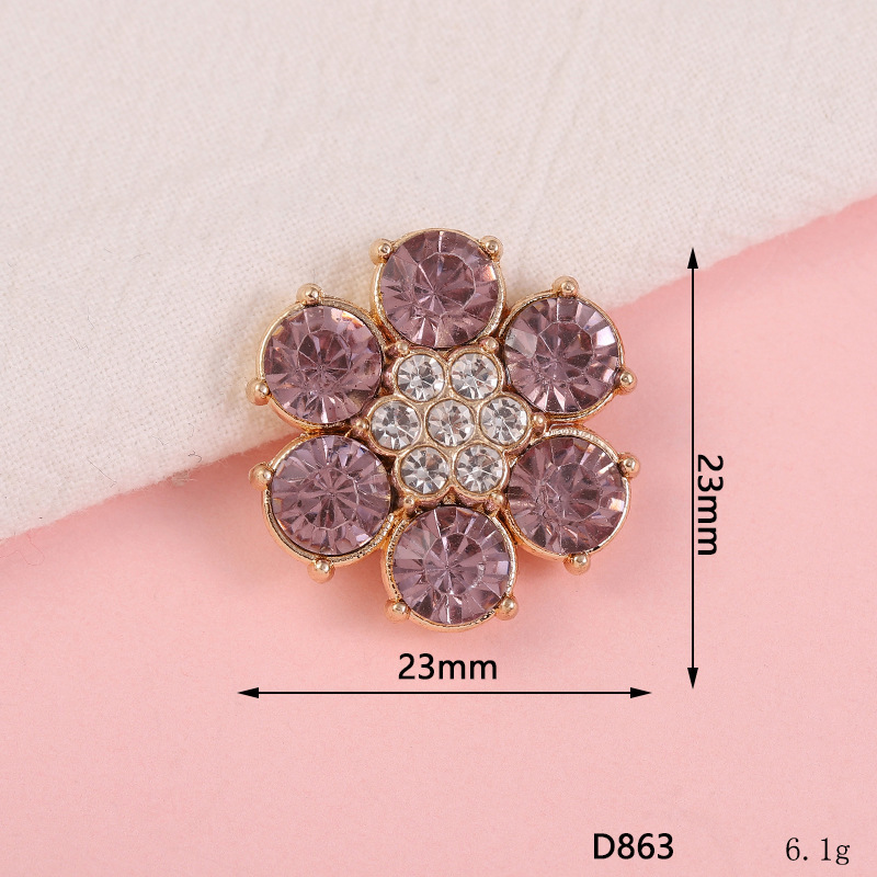 Nuevo diamante completo cinco pétalos flor gota diagonal flor aceite copo de nieve DIY accesorios de joyería teléfono móvil Shell rhinestone material al por mayor