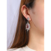 Fashionable silver needle, universal earrings, silver 925 sample, Japanese and Korean