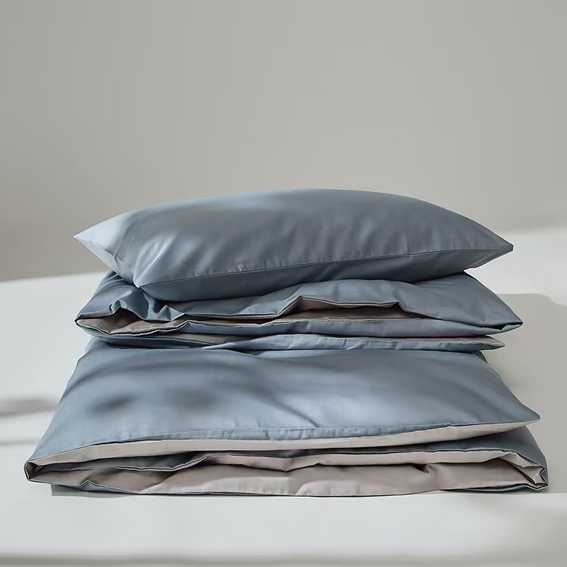 Conjunto de roupa de cama elegante em algodão de fibra longa_voghion.com