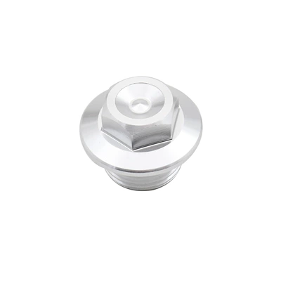 wheel axle screw nut — Motorcycle wheel hub - silver-front-left-axle-cap