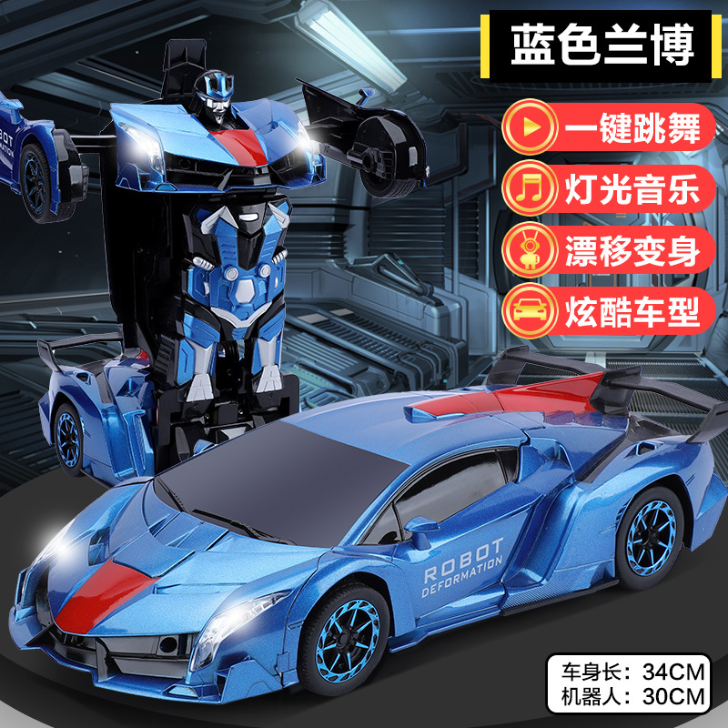 Control remoto de deformación de detección de gestos coche de carreras de cuatro ruedas recargable King Kong robot niño niño coche de juguete súper grande
