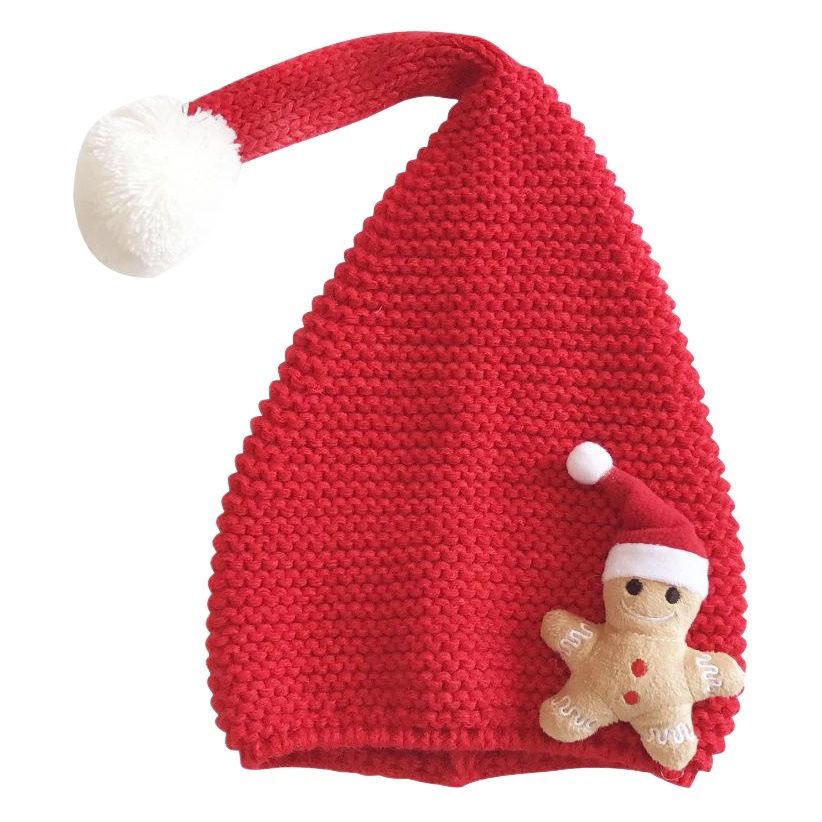 Cat brother children's new cartoon Christmas sweet fur ball cute autumn and winter warm pullover casual knitted wool hat