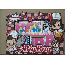 PVC橡胶可爱卡通小猪公仔小女孩笑脸表情小动物情侣摆件相框相夹